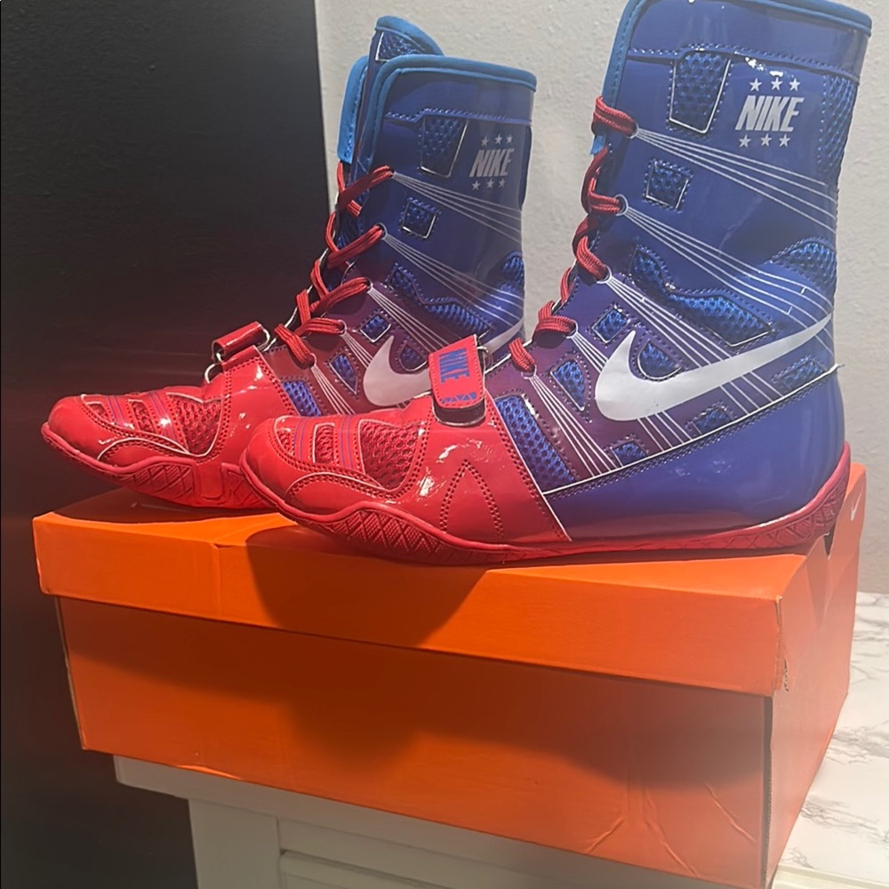 Nike Red and Blue Athletic Shoes